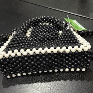 Kate Spade NY X Target Black & White Colorblock Beaded Crossbody Bag